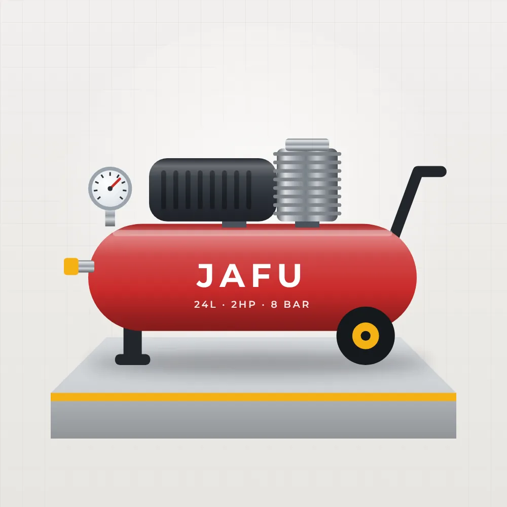 এয়ার কম্প্রেসার ২৪ লিটার — ২ HP · প্রেশার গেজসহ